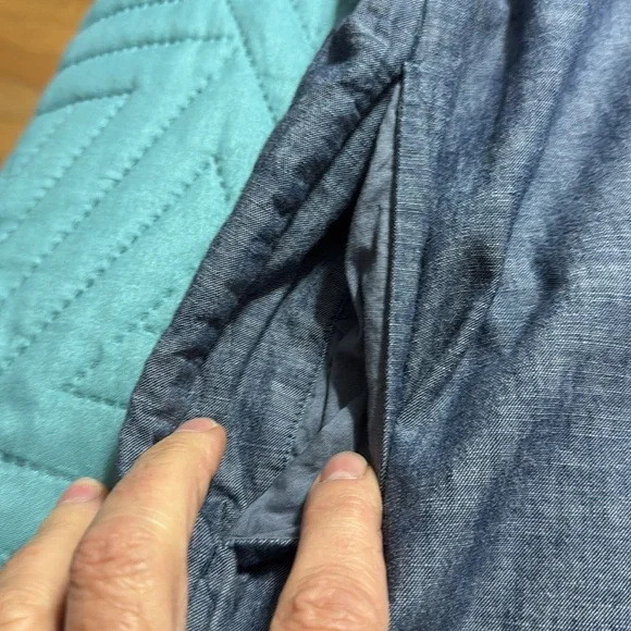 3/$14 GAP Chambray Shift Pockets Halter Dress Size: 8 - Picture 4 of 6